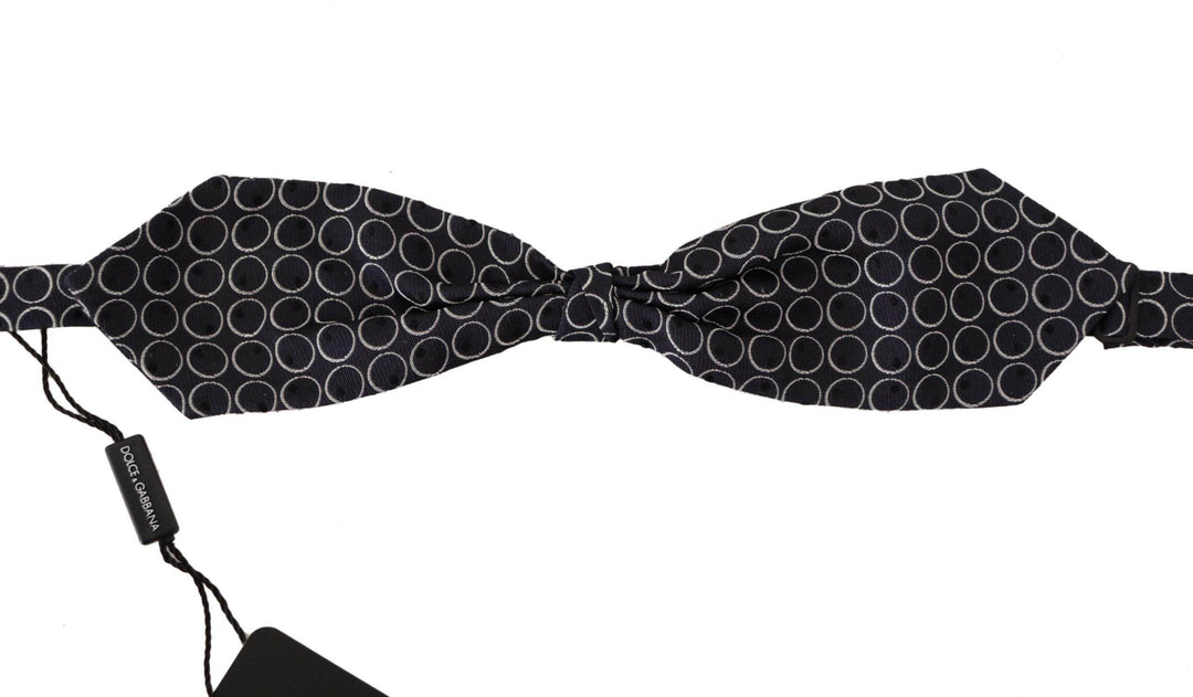 Dolce & Gabbana Elegante Seidenfliege in Schwarz und Weiß - Léoré
