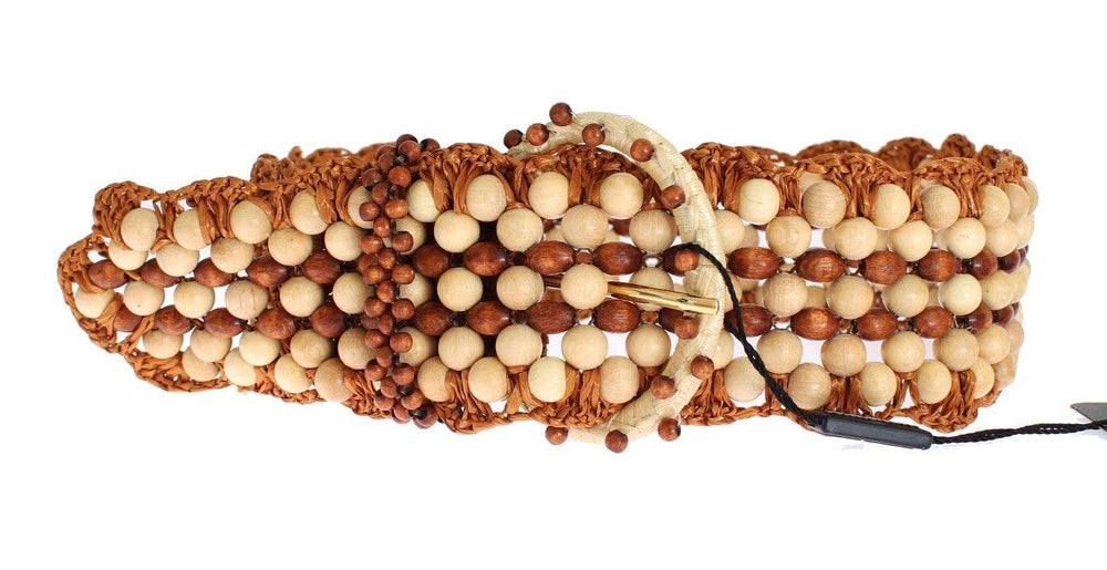 Dolce & Gabbana Eleganter Raffia-Taillengürtel mit Perlen - Léoré