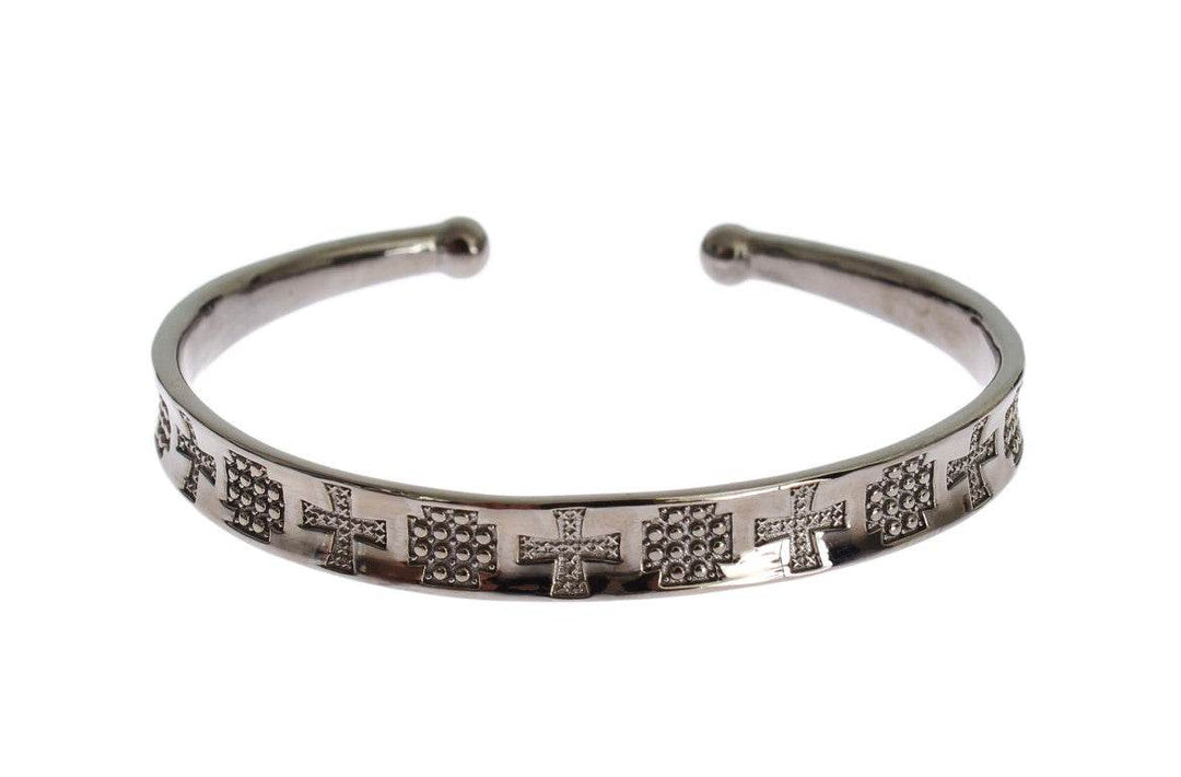 Nialaya Eleganter Rhodium-Silber-Armreif - Léoré