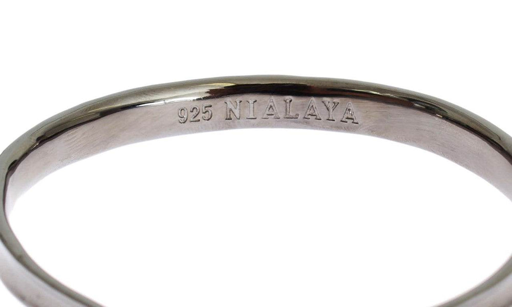 Nialaya Eleganter Rhodium-Silber-Armreif - Léoré