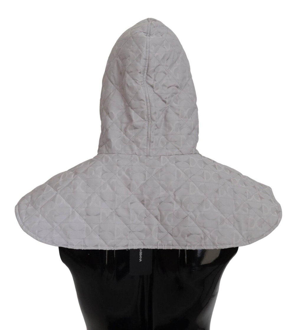 Dolce & Gabbana Eleganter weißer Nylon-Ganzkopf-Wickelhut - Léoré