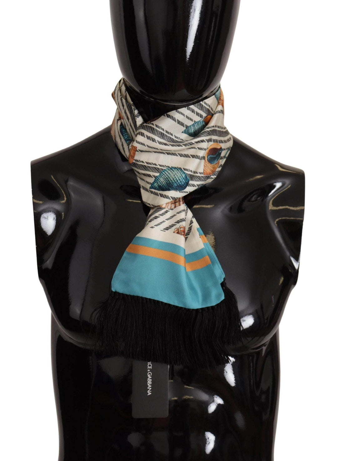 Dolce & Gabbana Multicolor Seidenschal mit Muschelmuster - Léoré