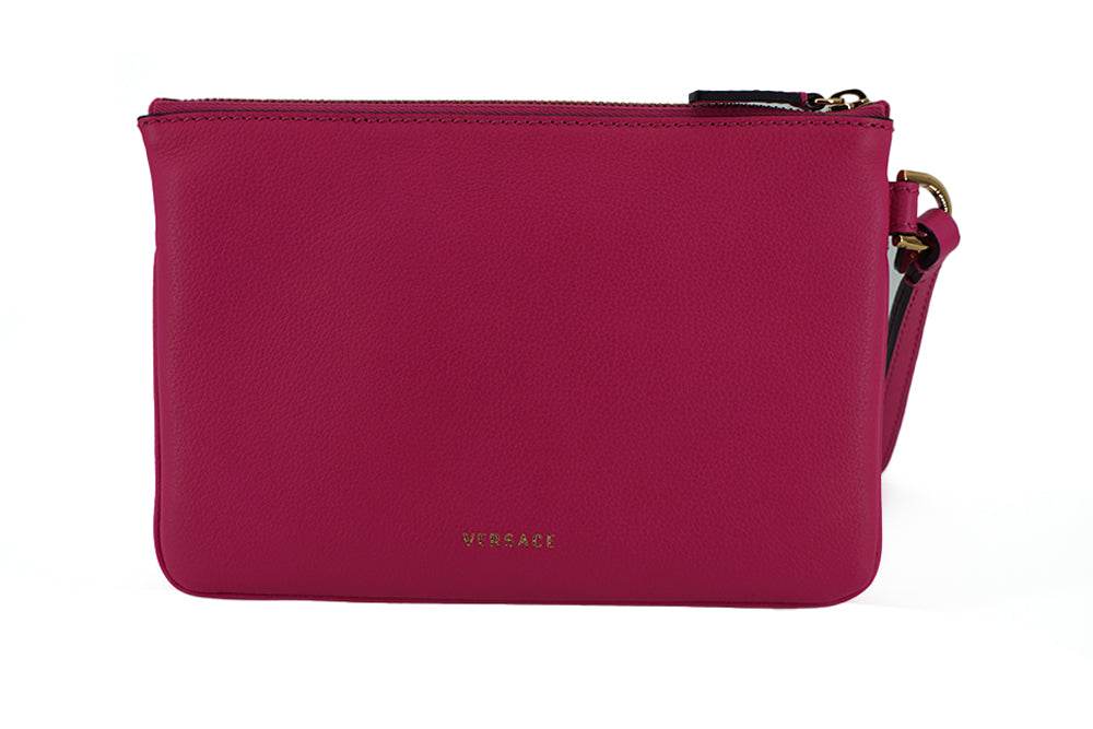 Versace Elegante rosa Lederbeutel-Clutch - Léoré