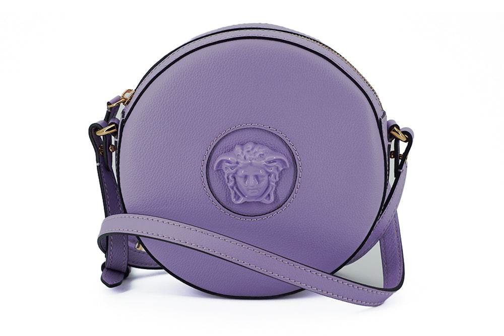 Versace Elegante lila runde Umhängetasche - Léoré