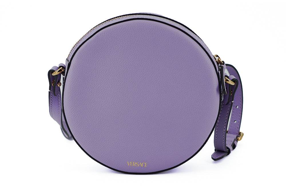 Versace Elegante lila runde Umhängetasche - Léoré