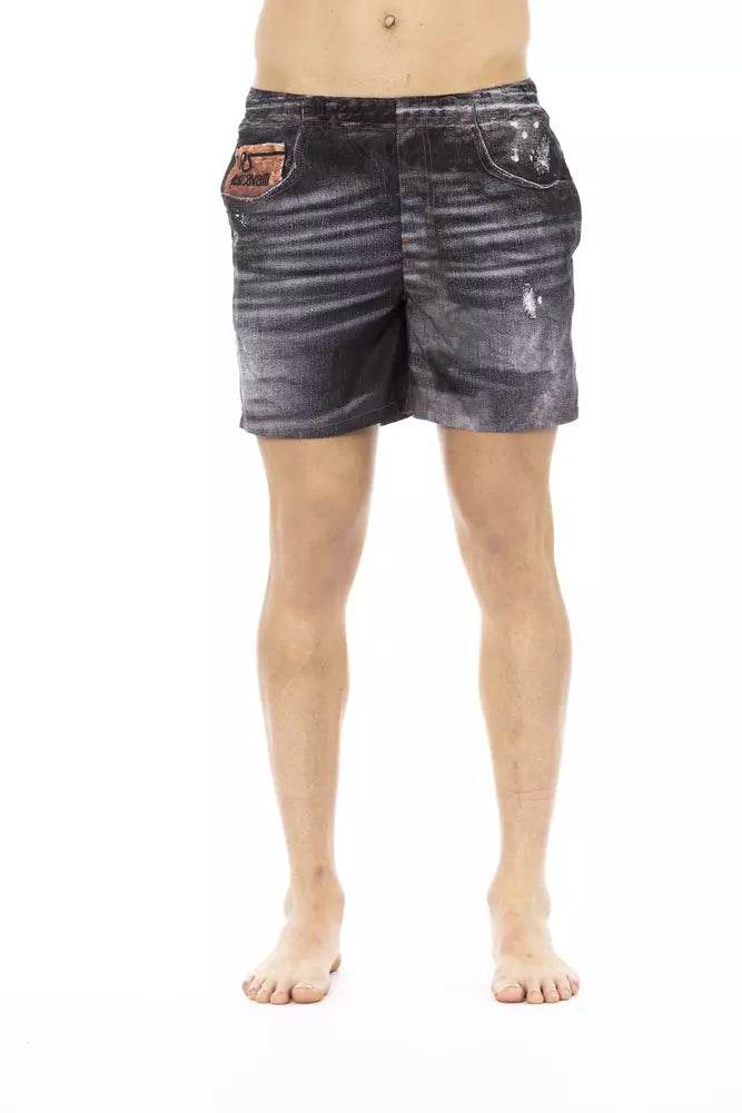 Just Cavalli Schwarze Polyester Herren Badeshorts - Léoré