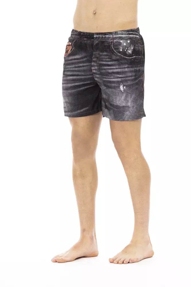Just Cavalli Schwarze Polyester Herren Badeshorts - Léoré