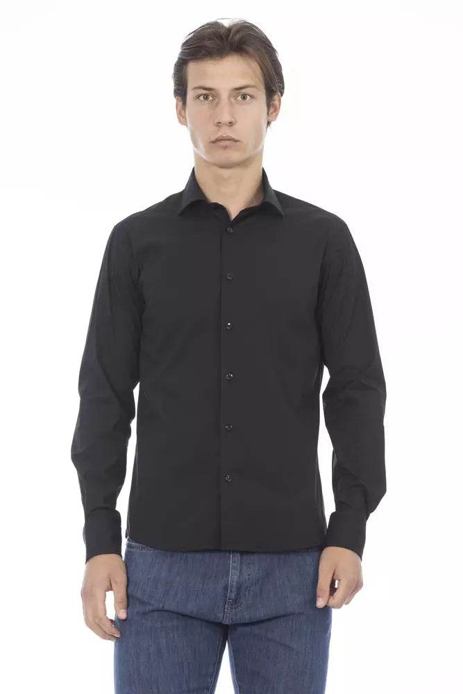 Baldinini Trend Schwarzes Baumwollhemd für Männer - Léoré