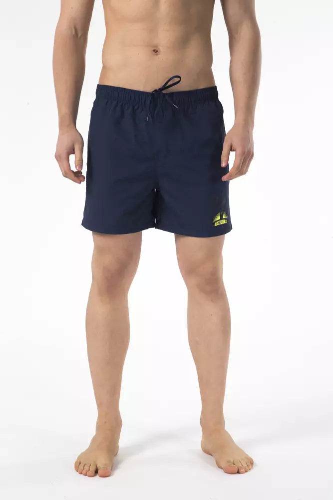 Just Cavalli Blaue Nylon Herren Badeshorts - Léoré