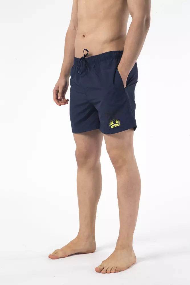 Just Cavalli Blaue Nylon Herren Badeshorts - Léoré