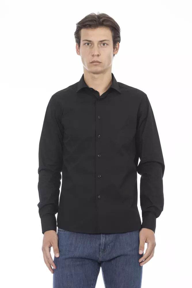 Baldinini Trend Schwarzes Baumwollhemd für Männer - Léoré