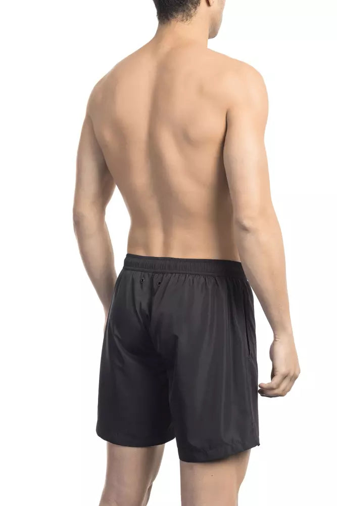 Bikkembergs Schwarze Polyester Herren Badeshorts