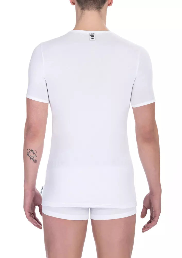 Bikkembergs T-Shirt für Männer aus weißer Baumwolle