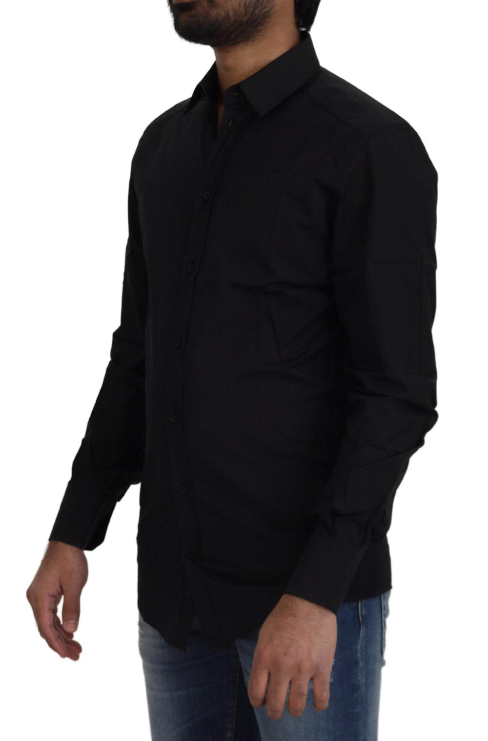 Dolce & Gabbana Schickes schwarzes Baumwollhemd - Léoré