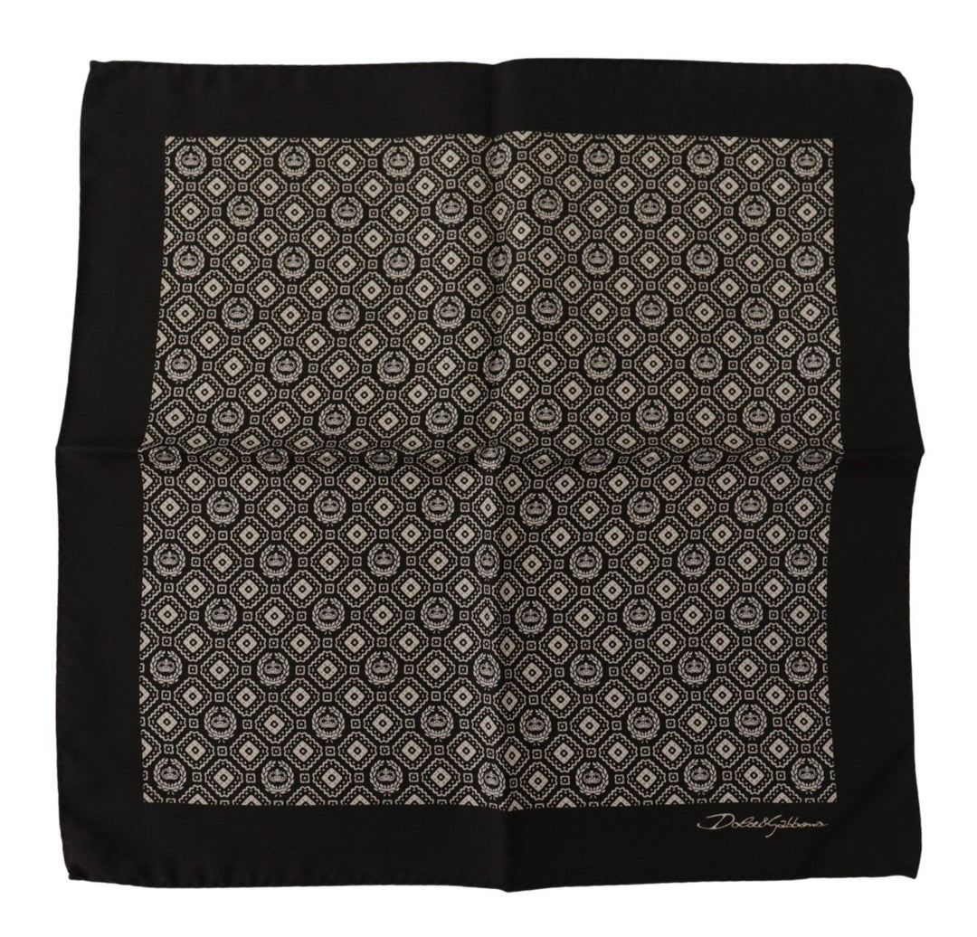 Dolce & Gabbana Eleganter Herrenschal aus schwarzer Seide - Léoré