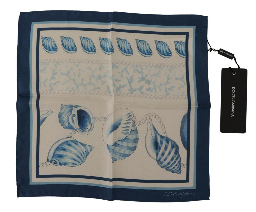 Dolce & Gabbana Eleganter blauer Seidenschal für Männer - Léoré