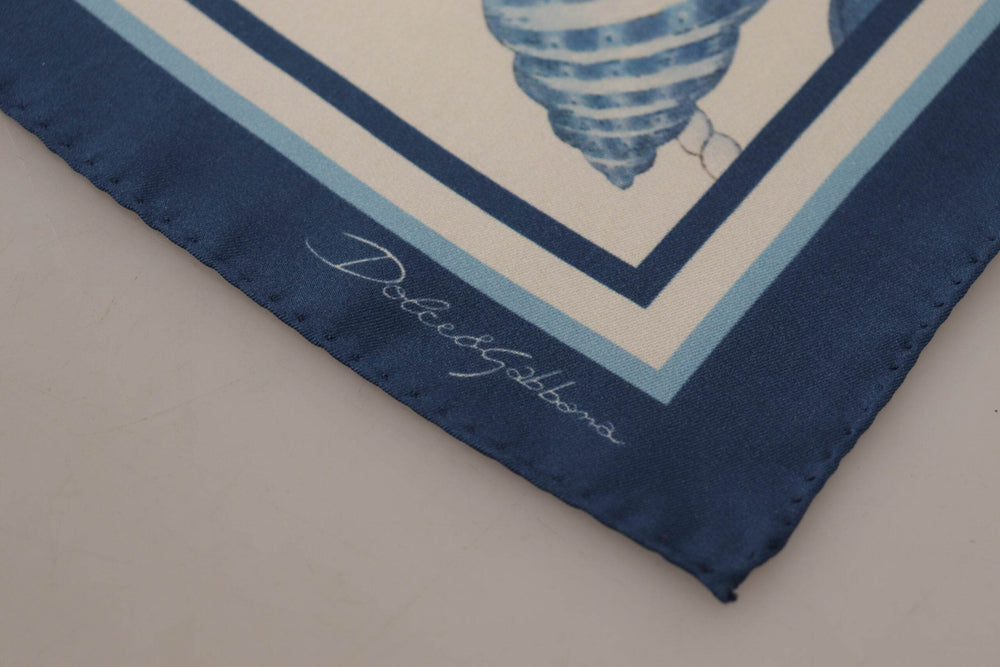 Dolce & Gabbana Eleganter blauer Seidenschal für Männer - Léoré
