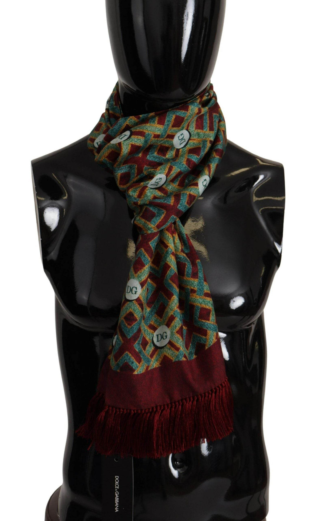 Dolce & Gabbana Eleganter Multicolor Seidenschal für Männer Wrap - Léoré