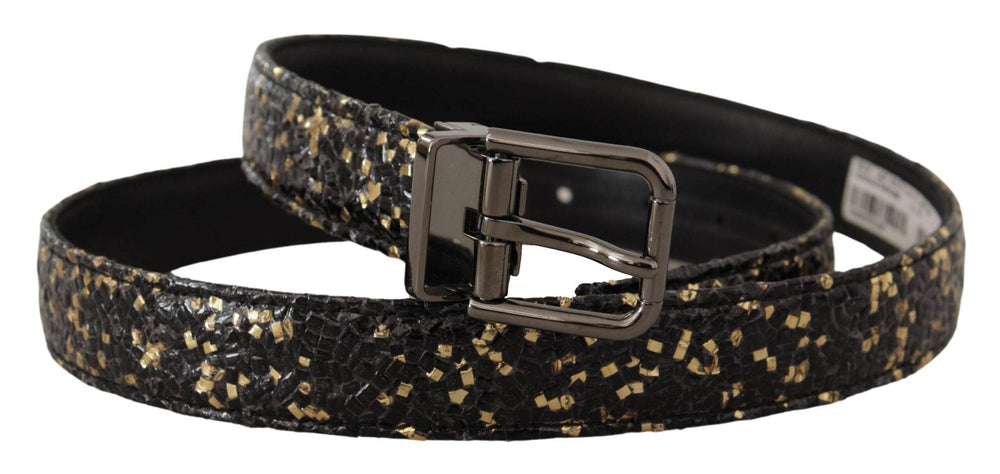 Dolce & Gabbana Eleganter italienischer Ledergürtel mit Kronendetail - Léoré