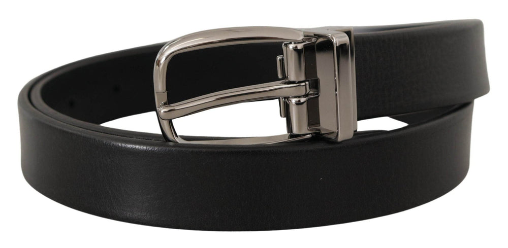 Dolce & Gabbana Eleganter schwarzer Ledergürtel mit Metallschnalle - Léoré