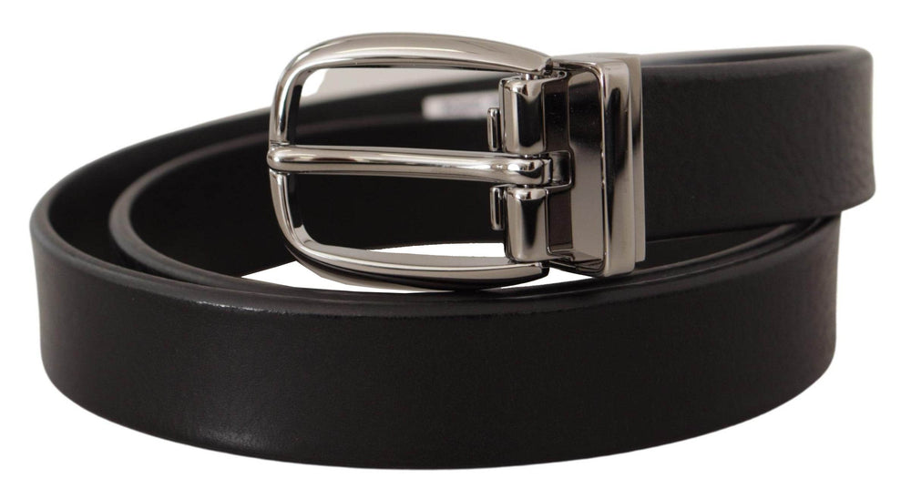 Dolce & Gabbana Eleganter schwarzer Ledergürtel mit Metallschnalle - Léoré