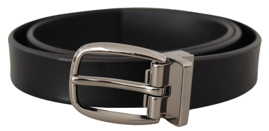 Dolce & Gabbana Eleganter schwarzer Ledergürtel mit Metallschnalle - Léoré