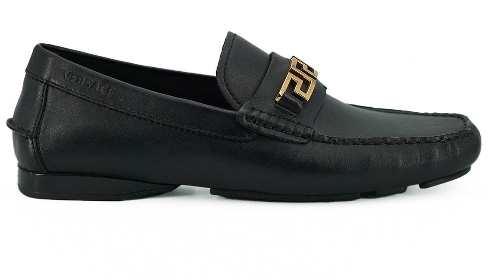 Versace Elegante Herren Loafers aus schwarzem Kalbsleder - Léoré