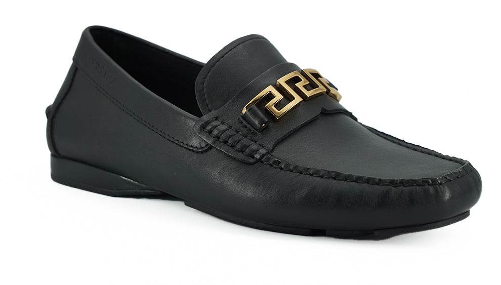 Versace Elegante Herren Loafers aus schwarzem Kalbsleder - Léoré