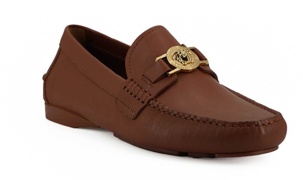 Versace Elegante Loafers aus Leder mit Medusa-Prägung - Léoré