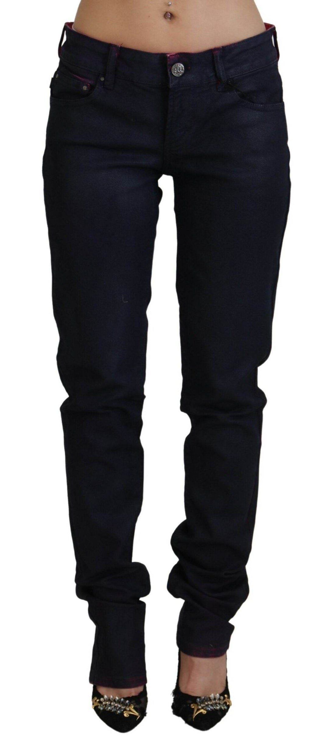 Just Cavalli Schlanke schwarze Denim-Hose mit niedriger Taille - Léoré