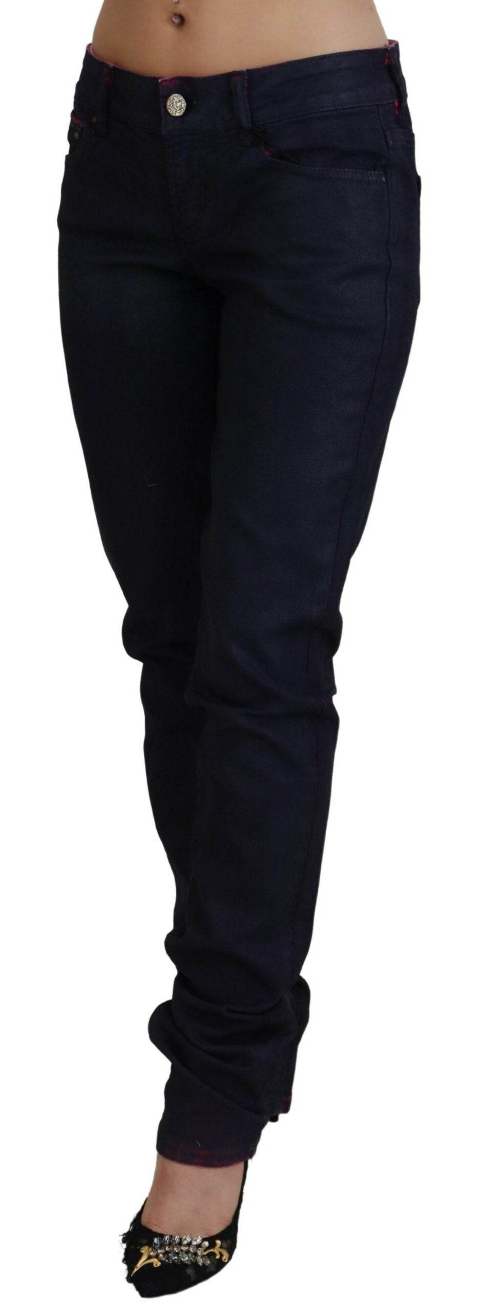 Just Cavalli Schlanke schwarze Denim-Hose mit niedriger Taille - Léoré