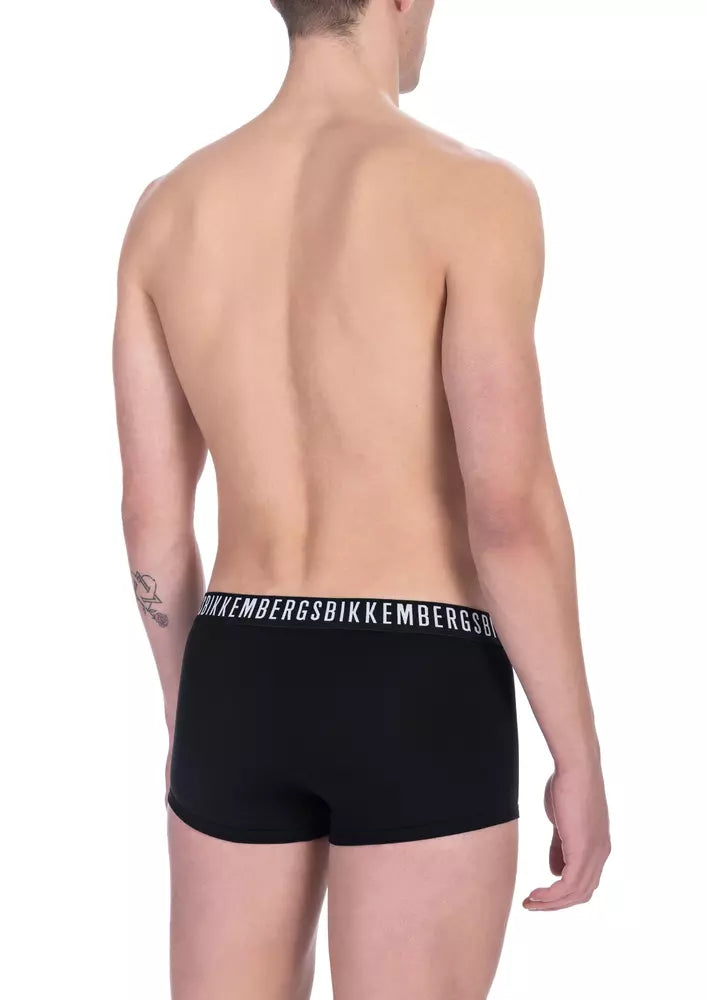 Bikkembergs Schwarz Baumwolle Herren Trunk Unterwäsche Pack