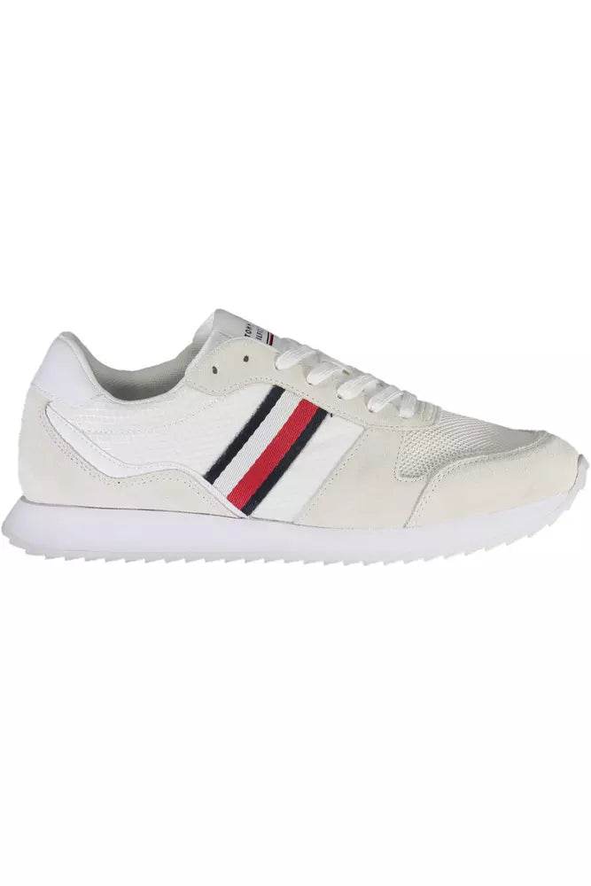 Tommy Hilfiger Umweltbewusste weiße Turnschuhe mit Logo-Akzent - Léoré
