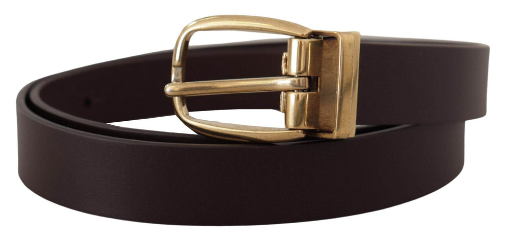 Dolce & Gabbana Eleganter dunkelbrauner Ledergürtel - Léoré