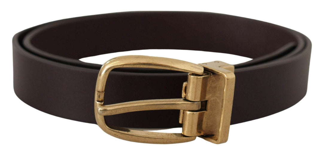 Dolce & Gabbana Eleganter dunkelbrauner Ledergürtel - Léoré