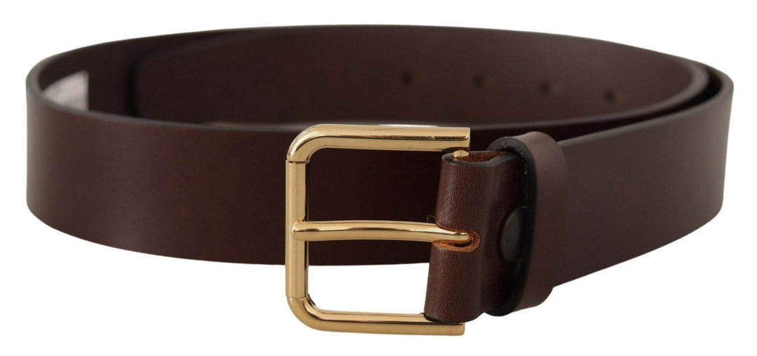 Dolce & Gabbana Eleganter dunkelbrauner Ledergürtel - Léoré