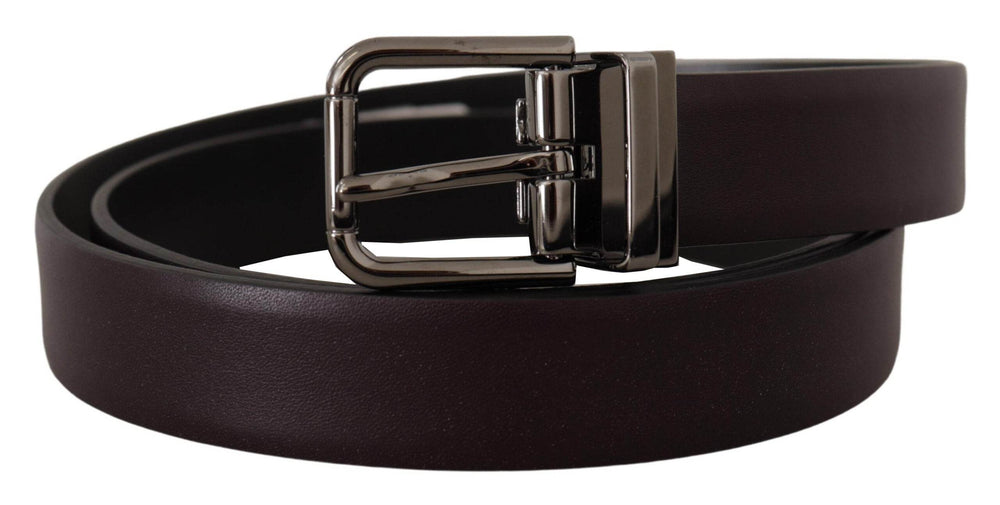 Dolce & Gabbana Eleganter dunkelbrauner Ledergürtel - Léoré
