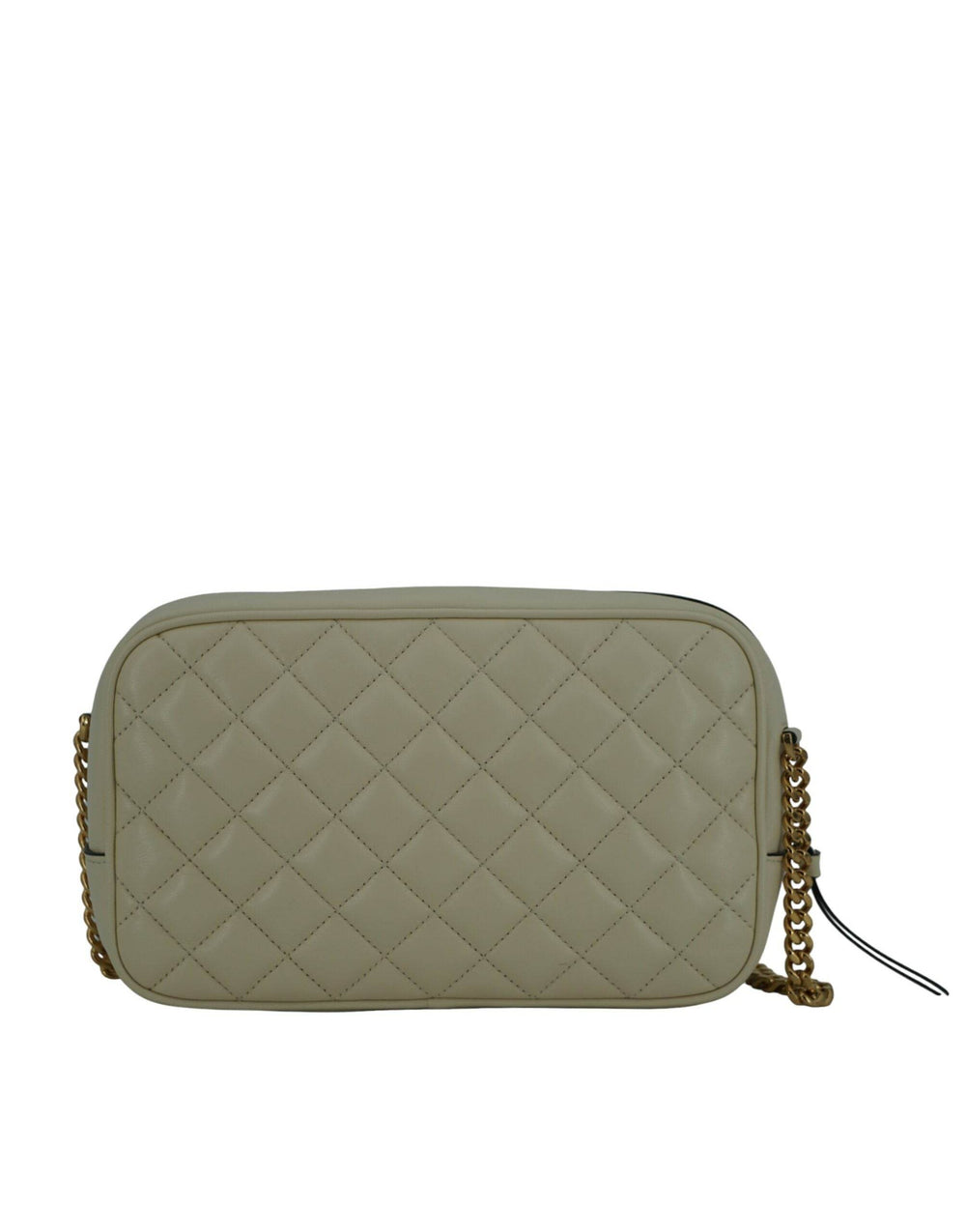 Versace Elegante Kamera-Umhängetasche aus weißem Leder - Léoré