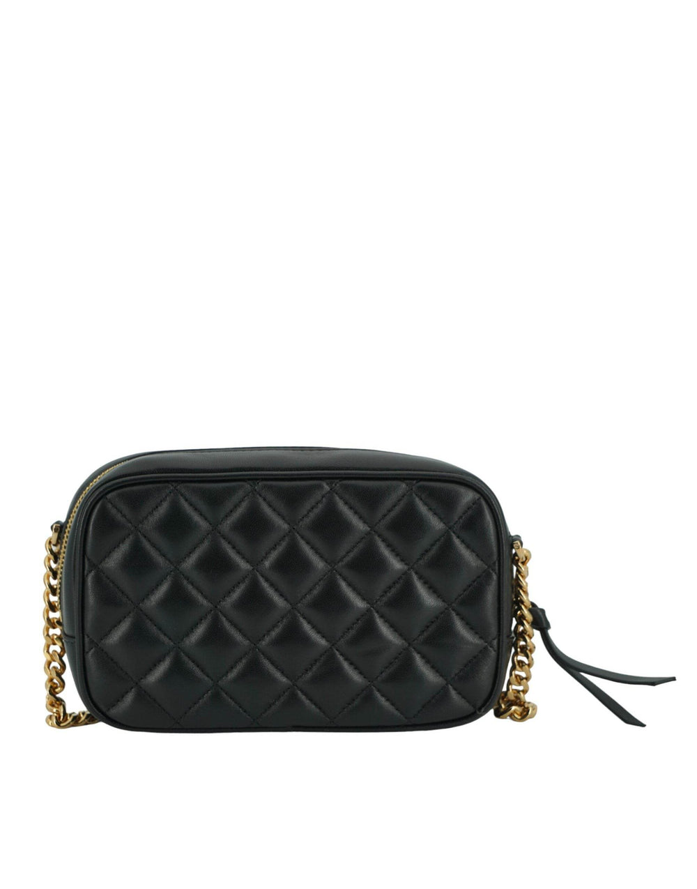 Versace Elegante kleine schwarze Leder-Crossbody-Tasche - Léoré