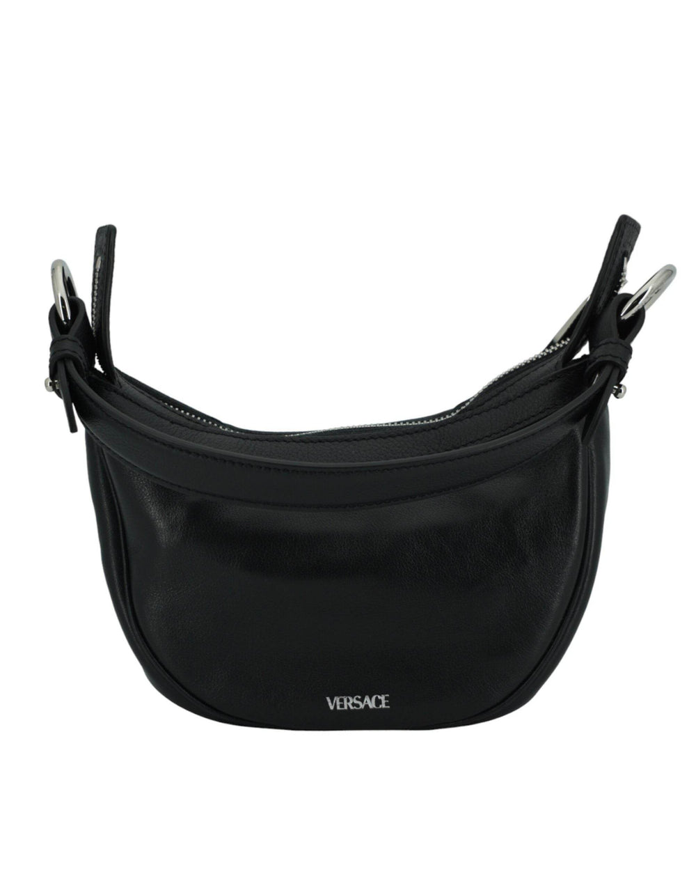 Versace Elegante schwarze Mini-Hobo-Umhängetasche - Léoré