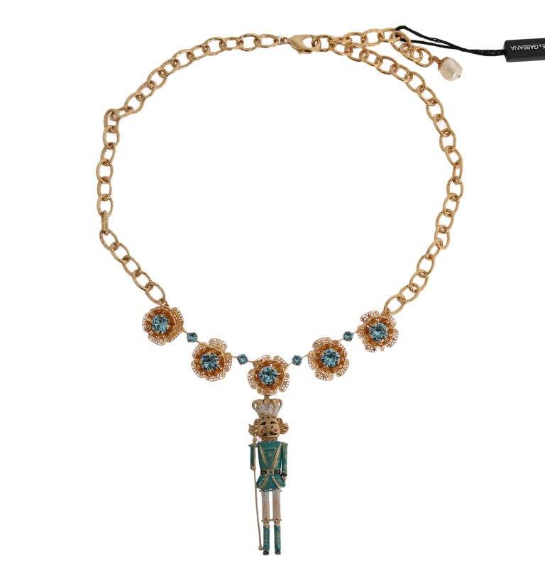 Dolce & Gabbana Elegante Statement-Halskette mit Goldkristall - Léoré