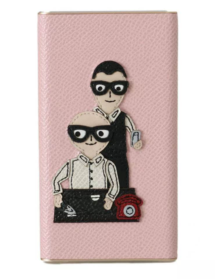 Dolce & Gabbana Schicke rosa Leder-Powerbank - Léoré