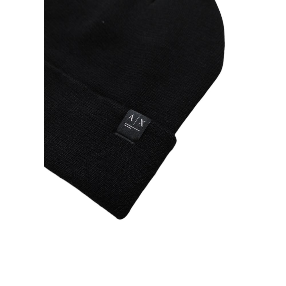 Armani Exchange Black Polyester Hats & Caps
