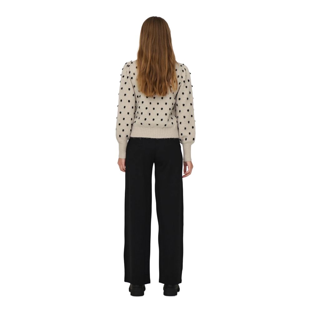 Jacqueline De Yong Beigefarbener Polyester-Pullover
