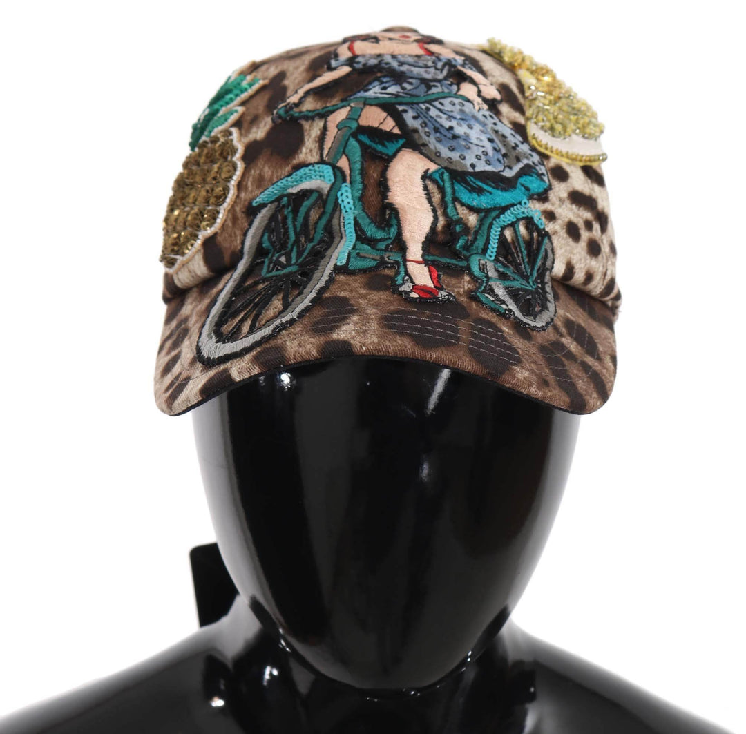 Dolce & Gabbana Elegante Baseballkappe mit Leopardenpailletten - Léoré