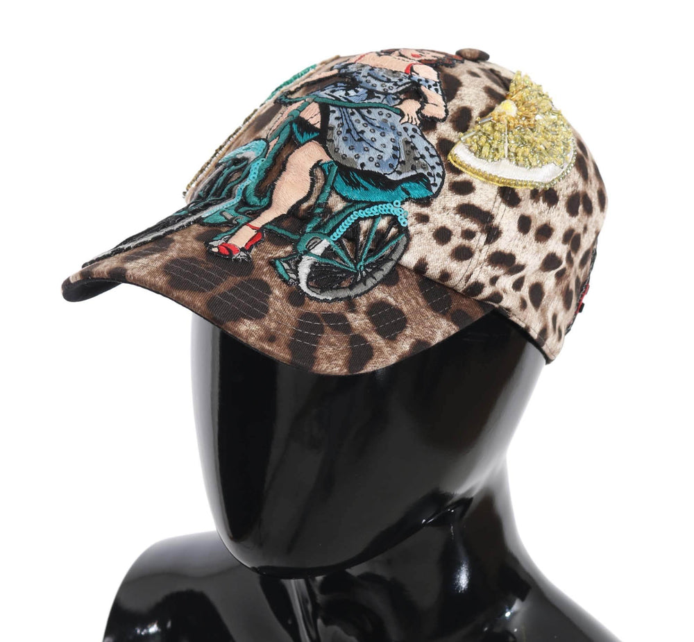 Dolce & Gabbana Elegante Baseballkappe mit Leopardenpailletten - Léoré