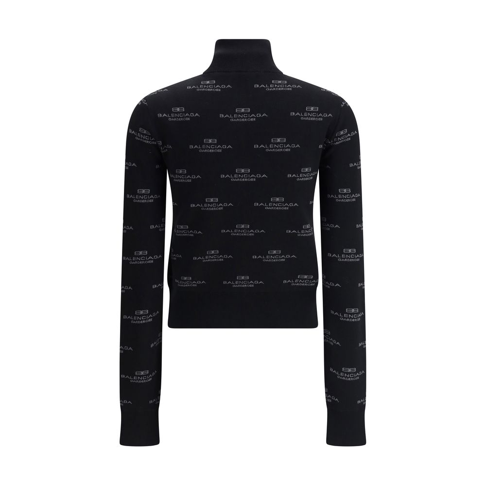 Balenciaga All-Over Logo Cardigan