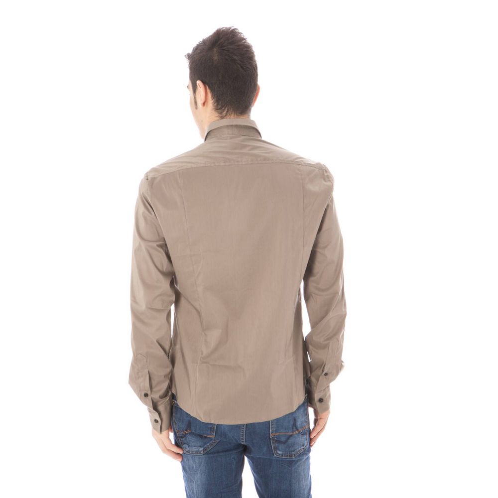 Costume National Grünes Baumwollhemd für Männer
