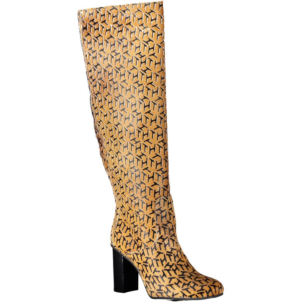 Tommy Hilfiger Beige Leder Damen Stiefel