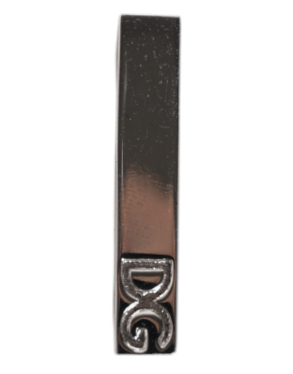 Dolce & Gabbana Silberfarbenes Messing Logo Krawattenklammer Bar